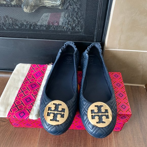 Tory Burch Shoes - NIB TORY BURCH Minnie Quilted Leather Ballet Flat